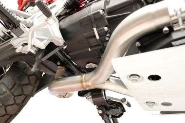 Escape compatible con Moto Guzzi V85 TT 2019-2020, Decatalizzatore, Tubo supresor de catalizador 