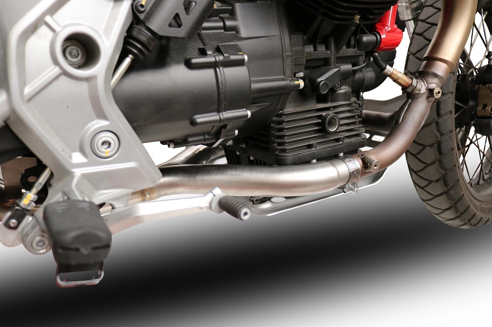 Escape compatible con Moto Guzzi V85 TT 2019-2020, Decatalizzatore, Tubo supresor de catalizador 