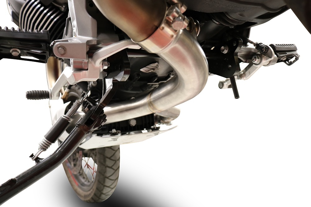 Escape compatible con Moto Guzzi V85 TT 2019-2020, Decatalizzatore, Tubo supresor de catalizador 