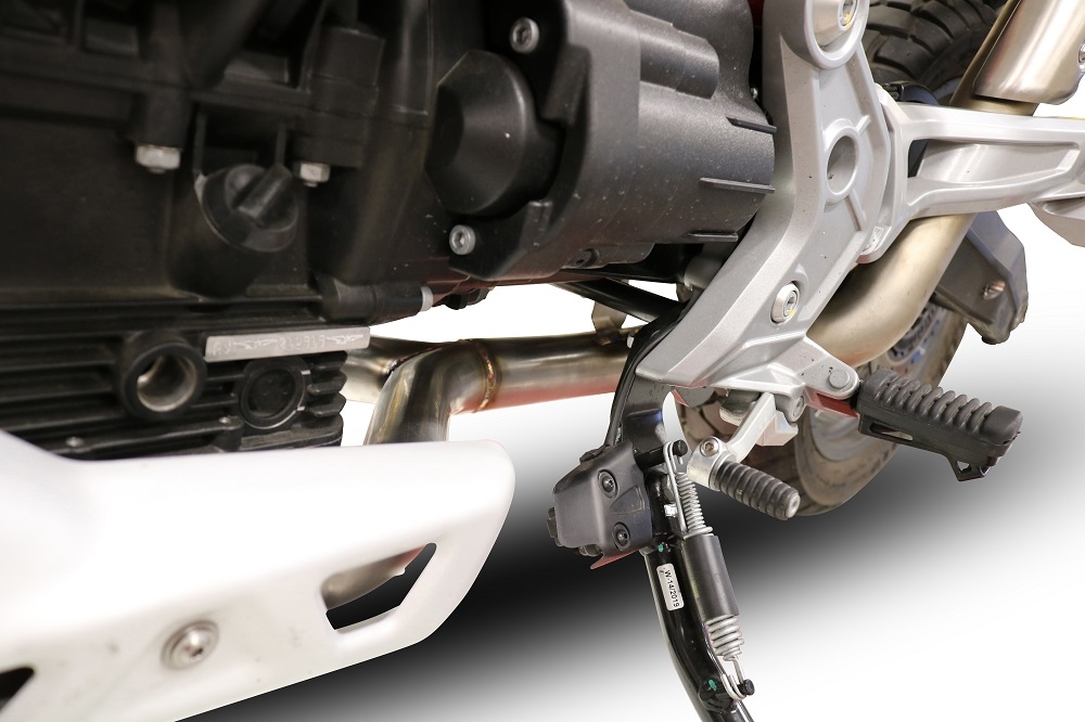 Escape compatible con Moto Guzzi V85 TT 2019-2020, Decatalizzatore, Tubo supresor de catalizador 