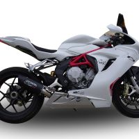 Escape compatible con Mv Agusta Brutale 675 2012-2015, Furore Nero, Escape legal, homologado, silenciador con db killer desmontable y tubo de conexión específico 