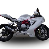 Escape compatible con Mv Agusta F3 675 2017-2020, Gpe Ann. Poppy, Escape homologaedo, legal para mercados fuera de la UE, incluido tubo de enlace y db killer extraíble 