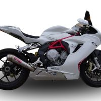 Escape compatible con Mv Agusta F3 675 2012-2016, Powercone Evo, Escape legal, homologado, silenciador con db killer desmontable y tubo de conexión específico 
