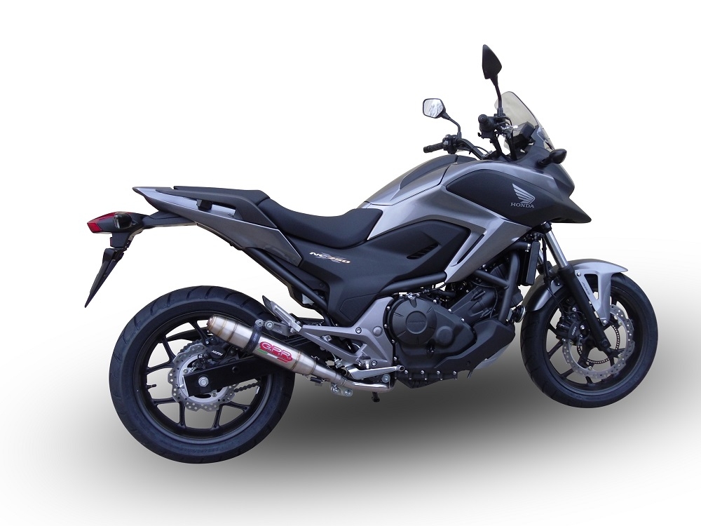 Escape compatible con Honda Nc 750 X - S Dct 2014-2015, Deeptone Inox, Escape legal, homologado, silenciador con db killer desmontable y tubo de conexión específico 