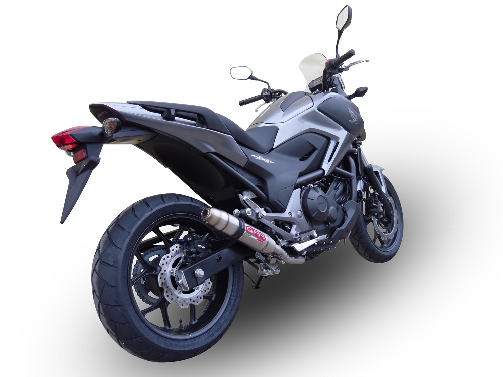 Escape compatible con Honda Nc 750 X - S Dct 2014-2015, Deeptone Inox, Escape legal, homologado, silenciador con db killer desmontable y tubo de conexión específico 