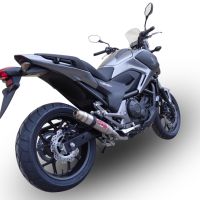 Escape compatible con Honda Nc 750 X - S Dct 2014-2015, Deeptone Inox, Escape legal, homologado, silenciador con db killer desmontable y tubo de conexión específico 