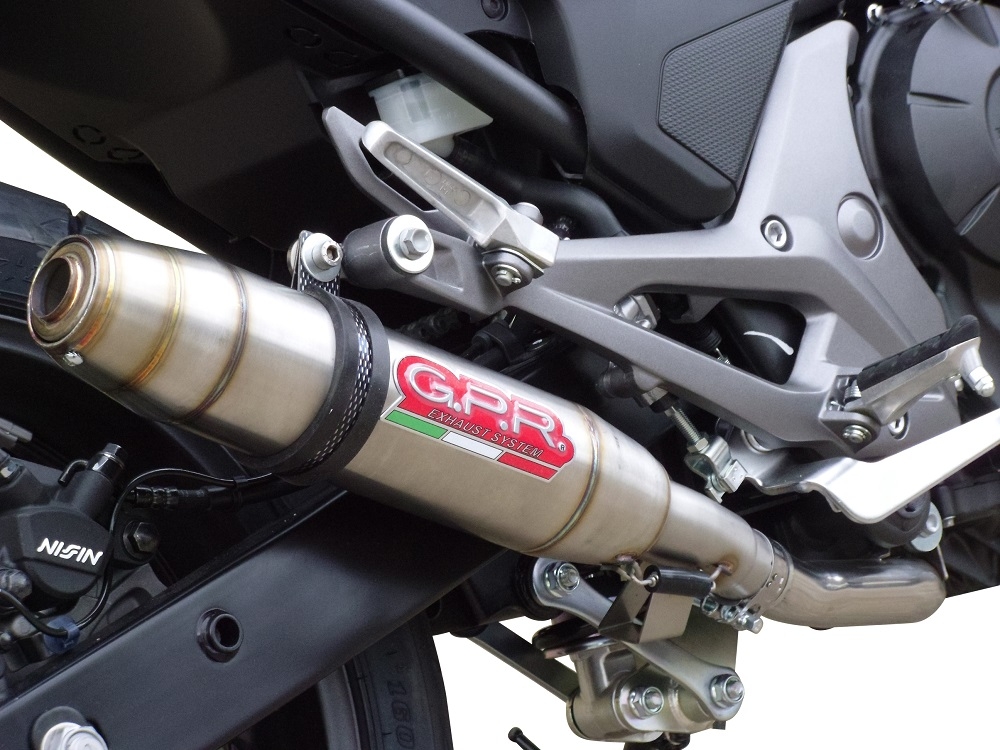 Escape compatible con Honda Nc 750 X - S Dct 2014-2015, Deeptone Inox, Escape legal, homologado, silenciador con db killer desmontable y tubo de conexión específico 