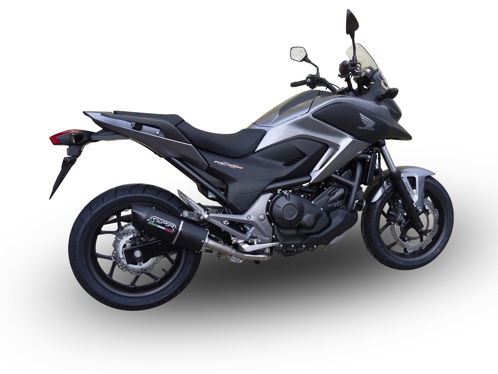 Escape compatible con Honda Nc 750 X - S Dct 2014-2015, Furore Nero, Escape legal, homologado, silenciador con db killer desmontable y tubo de conexión específico 