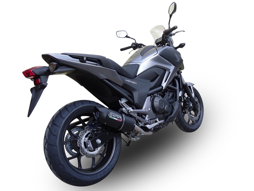 Escape compatible con Honda Nc 750 X - S Dct 2014-2015, Furore Nero, Escape legal, homologado, silenciador con db killer desmontable y tubo de conexión específico 