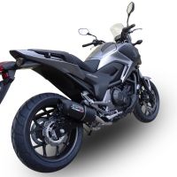 Escape compatible con Honda Nc 750 X - S Dct 2014-2015, Furore Nero, Escape legal, homologado, silenciador con db killer desmontable y tubo de conexión específico 