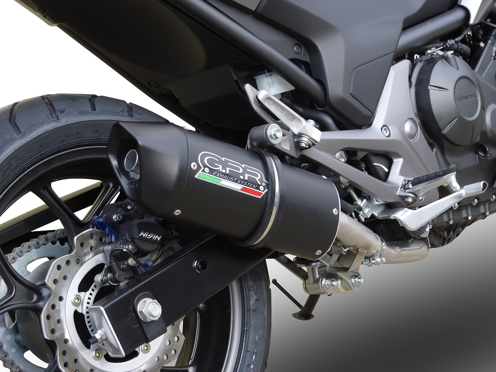 Escape compatible con Honda Integra 750 2016-2020, Furore Evo4 Nero, Escape legal, homologado, silenciador con db killer desmontable y tubo de conexión específico 