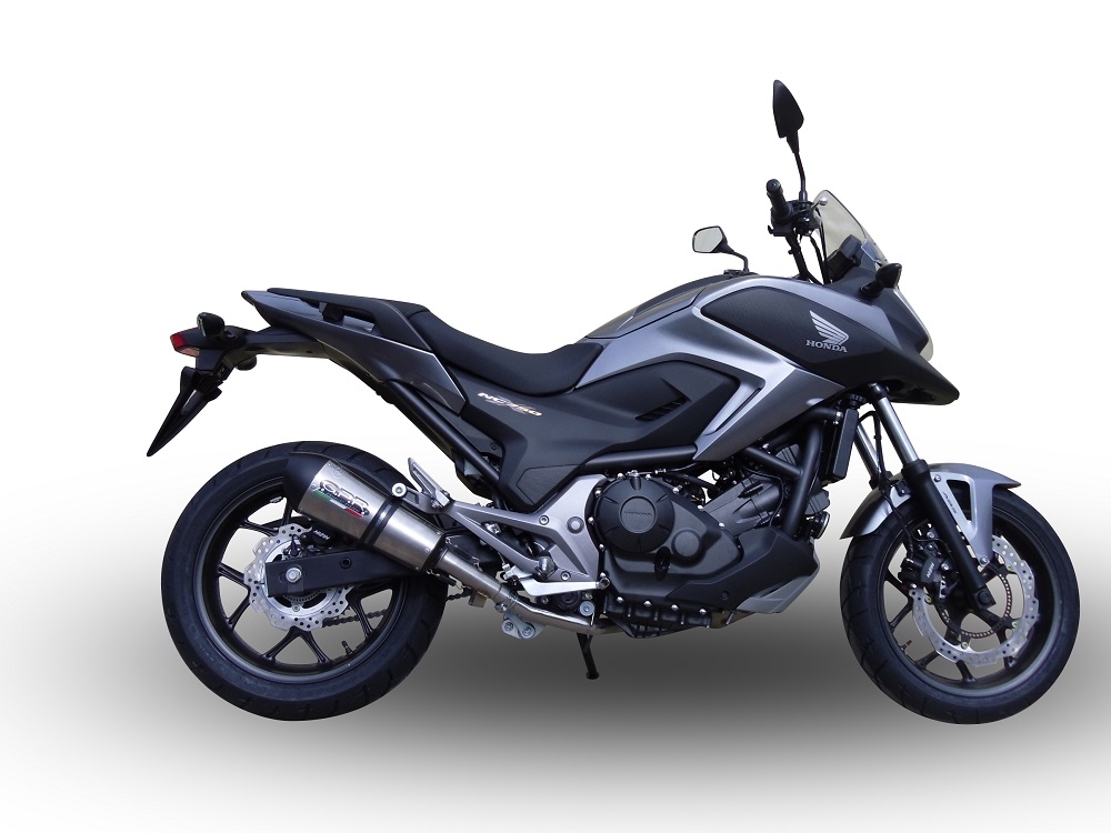 Escape compatible con Honda Nc 700 X - S Dct 2012-2018, Gpe Ann. titanium, Escape legal, homologado, silenciador con db killer desmontable y tubo de conexión específico 