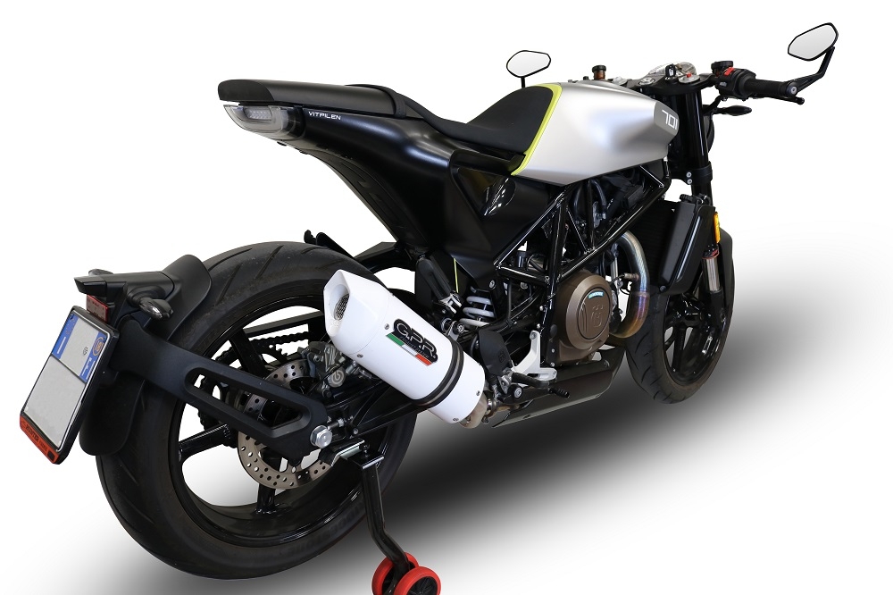 Escape compatible con Husqvarna Vitpilen 701 2018-2020, Albus Evo4, Escape legal, homologado, silenciador con db killer desmontable y tubo de conexión específico 