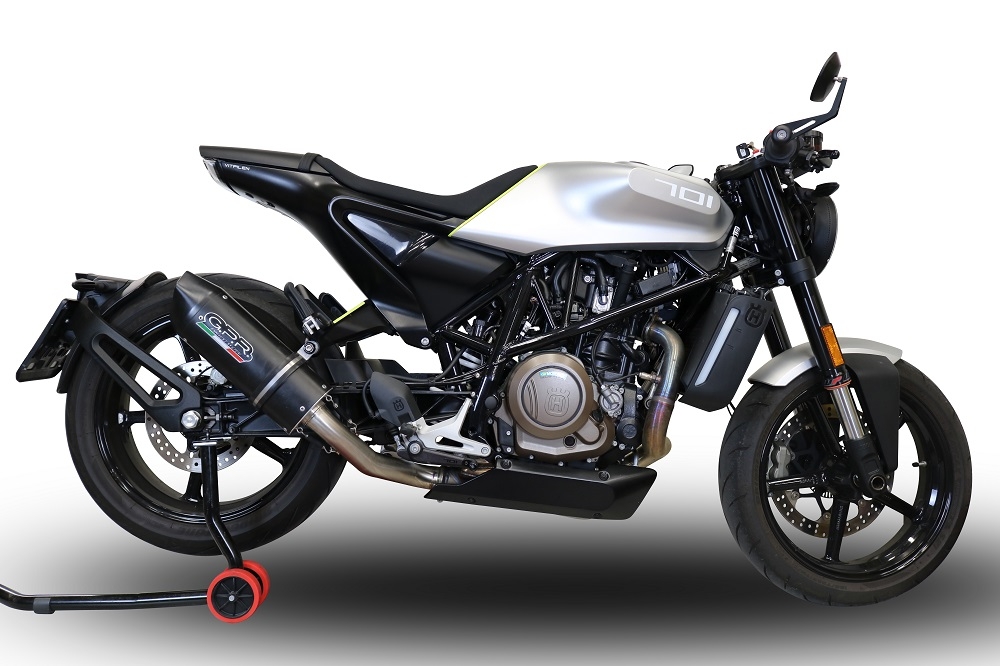 Escape compatible con Husqvarna Vitpilen 701 2018-2020, Furore Evo4 Nero, Escape legal, homologado, silenciador con db killer desmontable y tubo de conexión específico 
