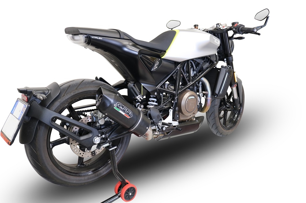 Escape compatible con Husqvarna Vitpilen 701 2018-2020, Furore Evo4 Nero, Escape legal, homologado, silenciador con db killer desmontable y tubo de conexión específico 