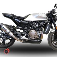 Escape compatible con Husqvarna Svartpilen 701 2018-2020, GP Evo4 Titanium, Escape legal, homologado, silenciador con db killer desmontable y tubo de conexión específico 