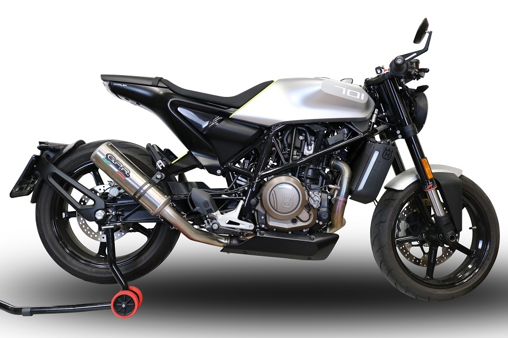 Escape compatible con Husqvarna Vitpilen 701 2018-2020, M3 Inox , Escape legal, homologado, silenciador con db killer desmontable y tubo de conexión específico 