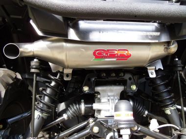Escape compatible con Polaris Sportsman Xp 850 - Xp 850 Forest 2010-2014, Power Bomb, Escape legal, homologado, silenciador con db killer desmontable y tubo de conexión específico 