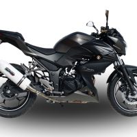 Escape compatible con Kawasaki Z 300 2014-2017, Albus Ceramic, Escape legal, homologado, silenciador con db killer desmontable y tubo de conexión específico 