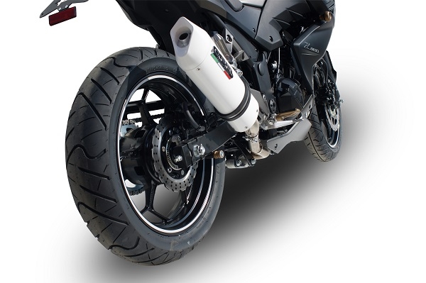 Escape compatible con Kawasaki Z 300 2014-2017, Albus Ceramic, Escape legal, homologado, silenciador con db killer desmontable y tubo de conexión específico 
