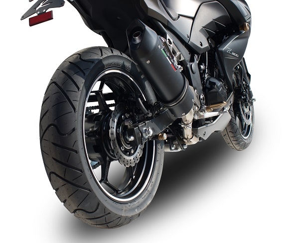 Escape compatible con Kawasaki Z 300 2014-2017, Furore Nero, Escape legal, homologado, silenciador con db killer desmontable y tubo de conexión específico 