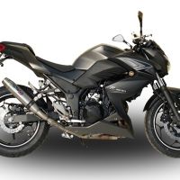 Escape compatible con Kawasaki Z 300 2014-2017, Deeptone Inox, Escape legal, homologado, silenciador con db killer desmontable y tubo de conexión específico 