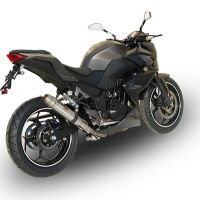 Escape compatible con Kawasaki Z 300 2014-2017, Deeptone Inox, Escape legal, homologado, silenciador con db killer desmontable y tubo de conexión específico 