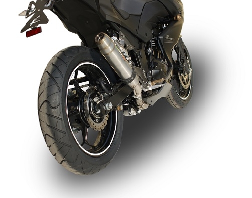 Escape compatible con Kawasaki Z 300 2014-2017, Deeptone Inox, Escape legal, homologado, silenciador con db killer desmontable y tubo de conexión específico 