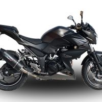 Escape compatible con Kawasaki Z 300 2014-2017, Furore Nero, Escape legal, homologado, silenciador con db killer desmontable y tubo de conexión específico 