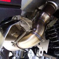 Escape compatible con Polaris Sportsman Xp 850 - Xp 850 Forest 2010-2014, Power Bomb, Escape legal, homologado, silenciador con db killer desmontable y tubo de conexión específico 