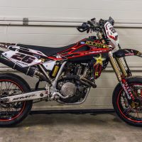 Escape compatible con Husqvarna Sm - Te 450 R 2004-2004, Furore Poppy, Escape legal, homologado, silenciador con db killer desmontable y tubo de conexión específico 