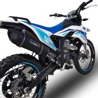 Escape compatible con F.B. Mondial Smx 125 Enduro 2021-2023, Furore Nero, Escape legal, homologado, silenciador con db killer desmontable y tubo de conexión 