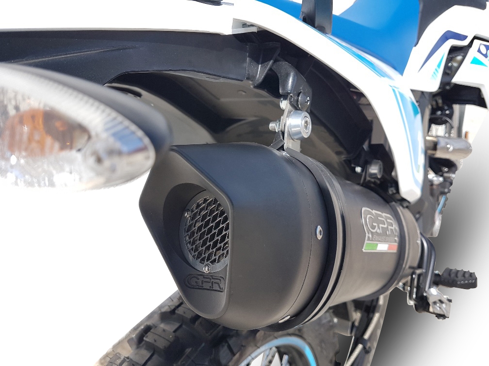 Escape compatible con Malaguti XSM 125 Supermoto 2018-2020, Furore Poppy, Escape legal, homologado, silenciador con db killer desmontable y tubo de conexión 