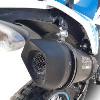Escape compatible con Malaguti XSM 125 Supermoto 2018-2020, Furore Poppy, Escape legal, homologado, silenciador con db killer desmontable y tubo de conexión 