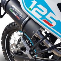 Escape compatible con UM Motorcycles Dsr SM - EX 125 2018-2020, Furore Nero, Escape homologado para ruido con colector racing 