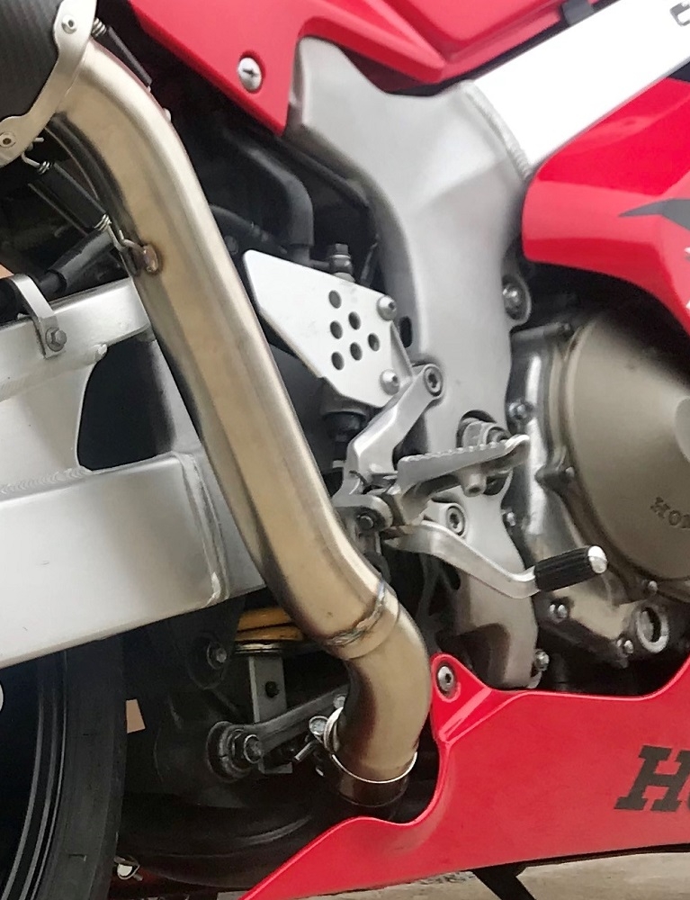 Escape compatible con Honda Vtr 1000 Sp-1 RC51 2000-2001, M3 Titanium Natural, Par de terminales de escape homologados, con db killer extraíbles y tubos de conexión específicos 