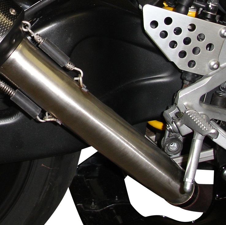 Escape compatible con Honda Vtr 1000 Sp-2 RC51 2002-2006, Trioval, Par de terminales de escape homologados, con db killer extraíbles y tubos de conexión específicos 