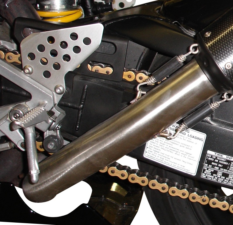 Escape compatible con Honda Vtr 1000 Sp-2 RC51 2002-2006, Trioval, Par de terminales de escape homologados, con db killer extraíbles y tubos de conexión específicos 