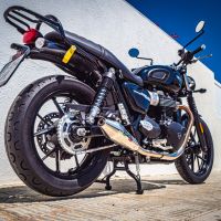 Escape compatible con Triumph Street Twin 900 2015-2019, Vintacone, Par de terminales de escape homologados, con db killer extraíbles y tubos de conexión específicos 