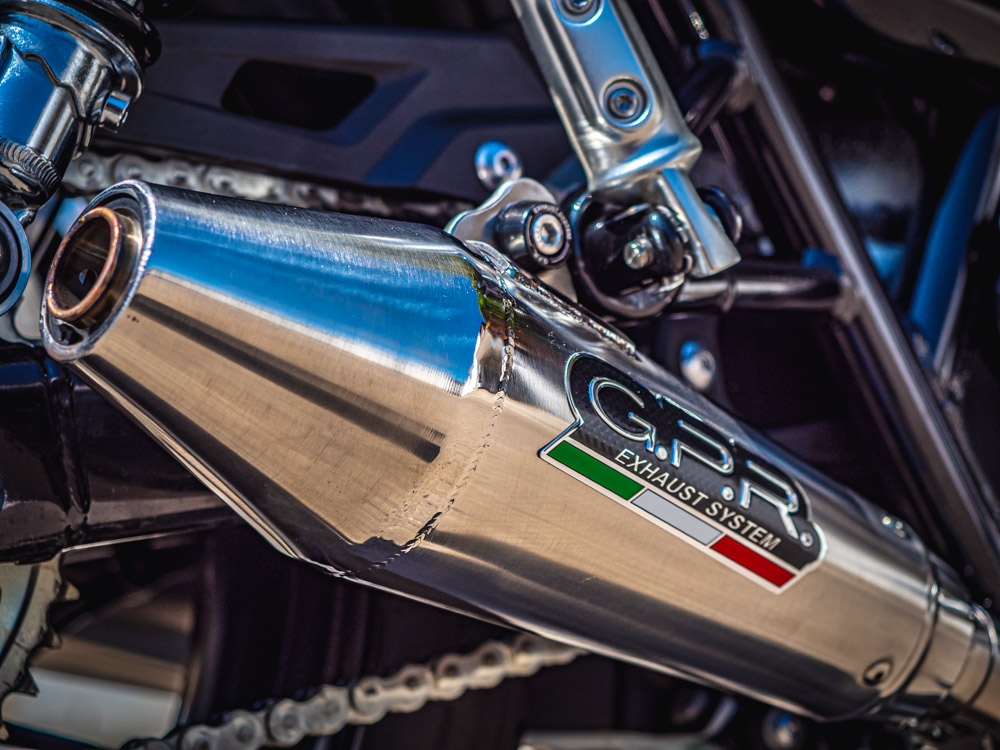 Escape compatible con Triumph Street Twin 900 2015-2019, Vintacone, Par de terminales de escape homologados, con db killer extraíbles y tubos de conexión específicos 
