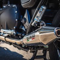 Escape compatible con Triumph Street Twin 900 2015-2019, Vintacone, Par de terminales de escape homologados, con db killer extraíbles y tubos de conexión específicos 