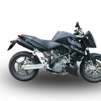 Escape compatible con Ktm Superduke 990 - R ( LC8) 2004-2012, Furore Nero, Par de terminales de escape homologados, con db killer extraíbles y tubos de conexión específicos 