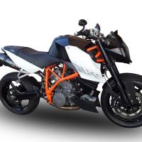 Escape compatible con Ktm Superduke 990 - R ( LC8) 2004-2012, Gpe Ann. Poppy, Par de terminales de escape homologados, con db killer extraíbles y tubos de conexión específicos 