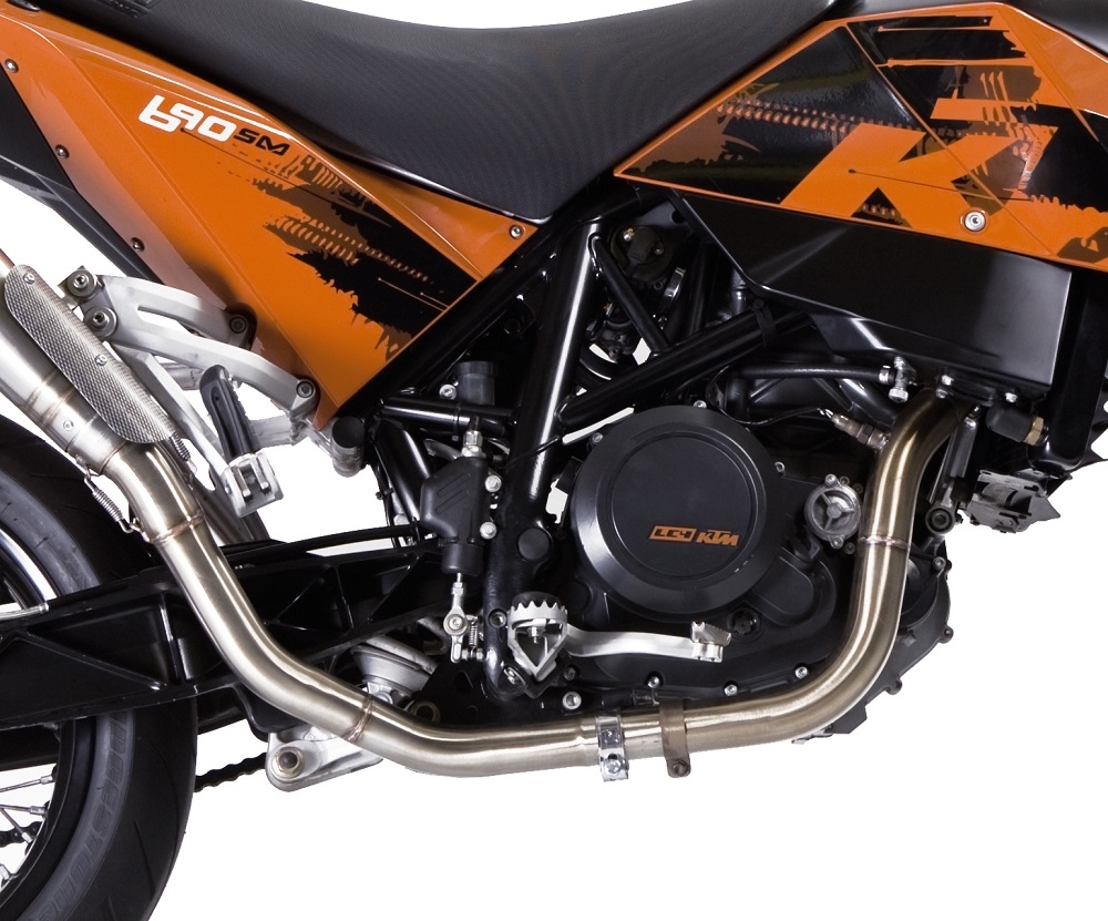 Escape compatible con Ktm Supermoto 690 2007-2009, Powercone Evo, Escape completo homologado y legal, incluido db killer extraíble 