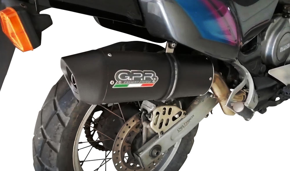 Escape compatible con Yamaha Xtz 750 Supertenere 1989-1997, Furore Nero, Escape legal, homologado, silenciador con db killer desmontable y tubo de conexión específico 