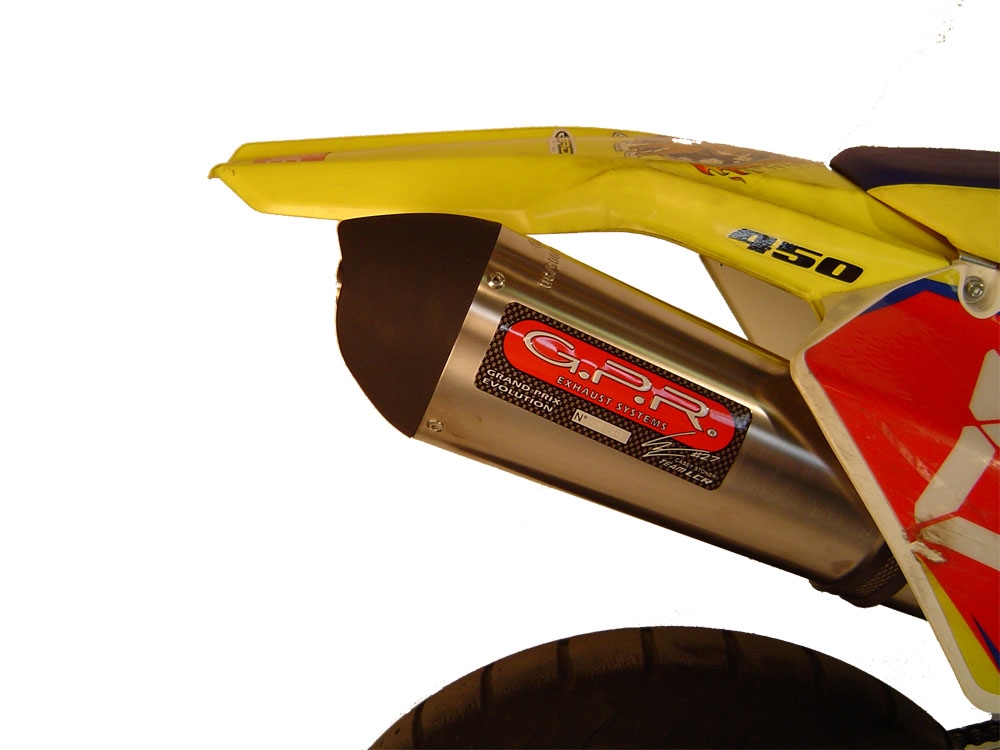 Escape compatible con Suzuki Rmz450 2008-2017, Gpe Ann. titanium, Escape legal, homologado, silenciador con db killer desmontable y tubo de conexión específico 