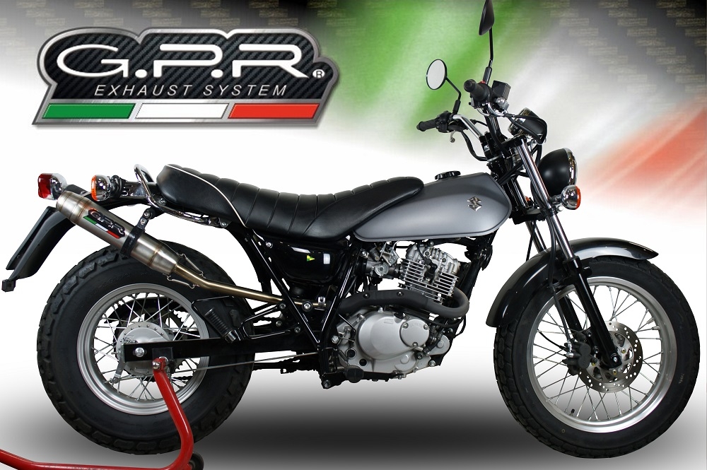 Escape compatible con Suzuki Rv 200 Van Van 2016-2017, Deeptone Inox, Escape legal, homologado, silenciador con db killer desmontable y tubo de conexión específico 