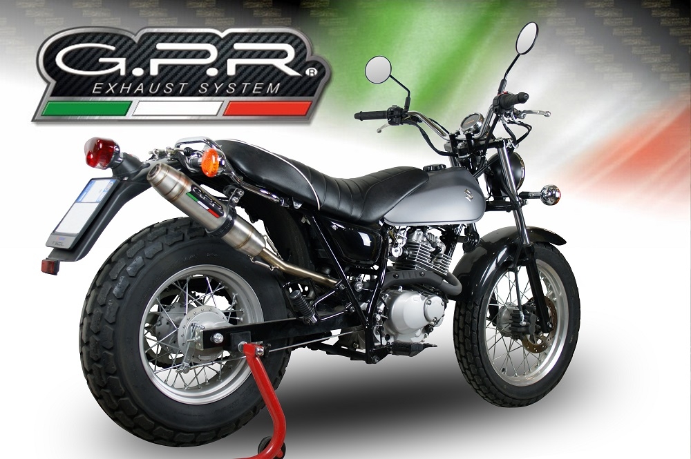 Escape compatible con Suzuki Rv 200 Van Van 2016-2017, Deeptone Inox, Escape legal, homologado, silenciador con db killer desmontable y tubo de conexión específico 