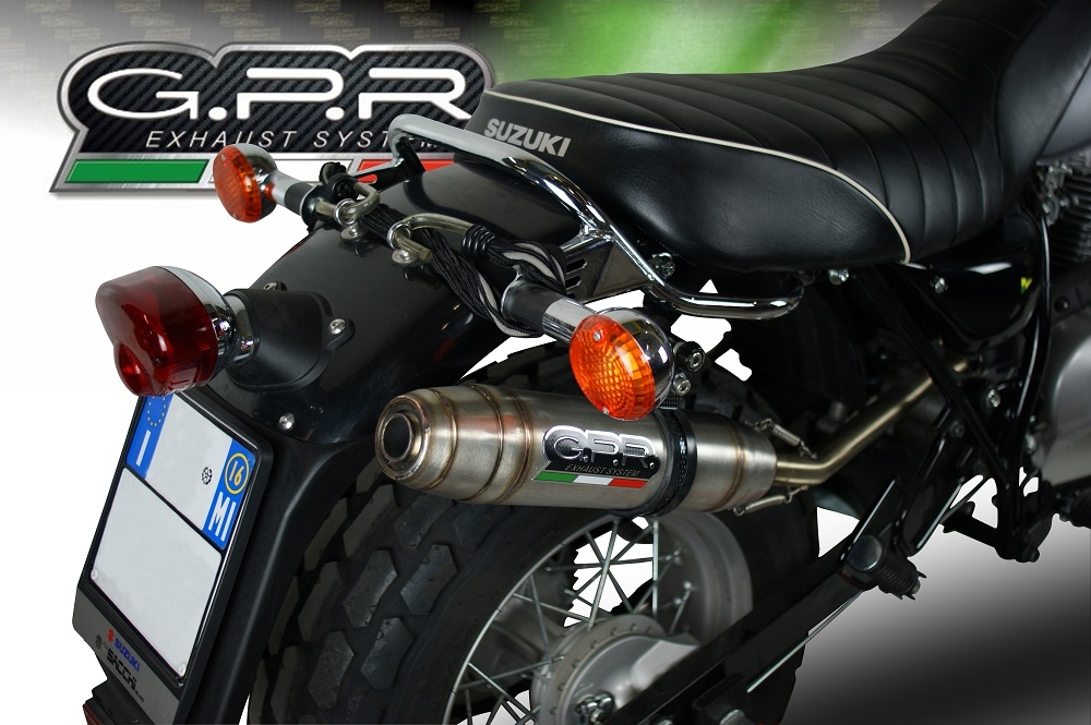 Escape compatible con Suzuki Rv 200 Van Van 2016-2017, Deeptone Inox, Escape legal, homologado, silenciador con db killer desmontable y tubo de conexión específico 