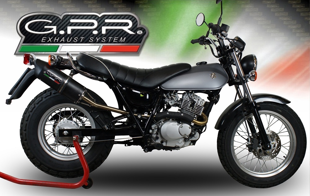 Escape compatible con Suzuki Rv 200 Van Van 2016-2017, Furore Nero, Escape legal, homologado, silenciador con db killer desmontable y tubo de conexión específico 